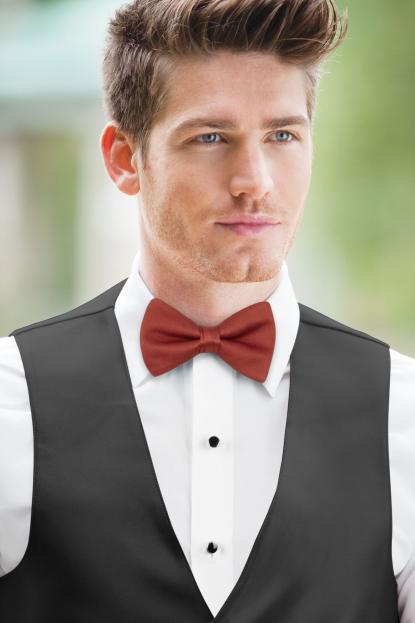 Rust Simply Solids Bow Tie